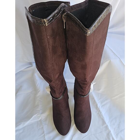Karen Scott Isalee Buckled Zip Dress Boots - Chocolate - Picture 4 of 6